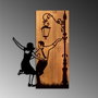 Wallity La La Land Escultura de pared en madera y metal Nogal y Negro